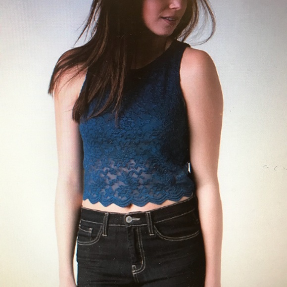 Free People Sapphire Lace Crop Top - Picture 5 of 7